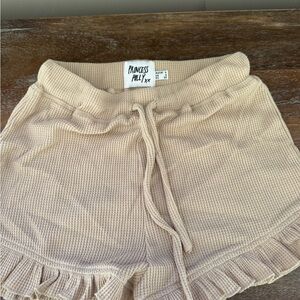 Princess Polly Beige Ruffle Shorts